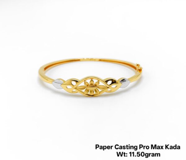 11.50 Gram 22KT Gold Paper Casting Kada/Bangle - Minimalist Design