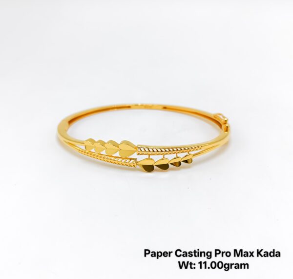 11 Gram 22KT Gold Paper Casting Kada/Bangle - Minimalist Design
