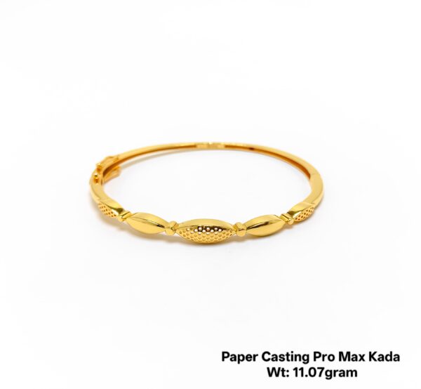 11.07 Gram 22KT Gold Paper Casting Kada/Bangle - Minimalist Design