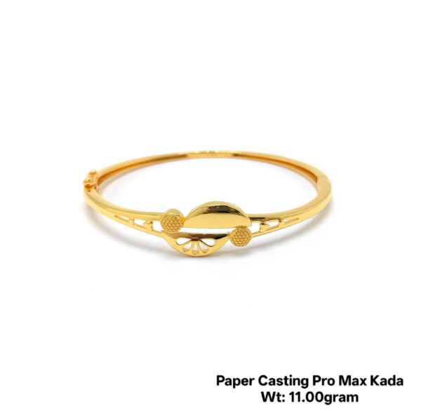Designer 22KT Gold Kada/Bangle- Stylish Paper Casting Design (11 Grams)
