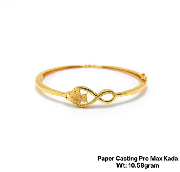 Designer 22KT Gold Kada/Bangle- Stylish Paper Casting Kada (10.58 Grams)