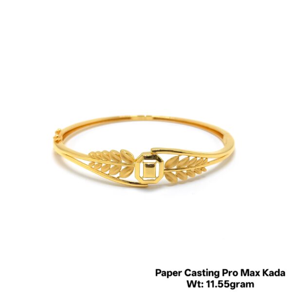 Designer 22KT Gold Kada/Bangle- Stylish Paper Casting Kada (11.55 Grams)