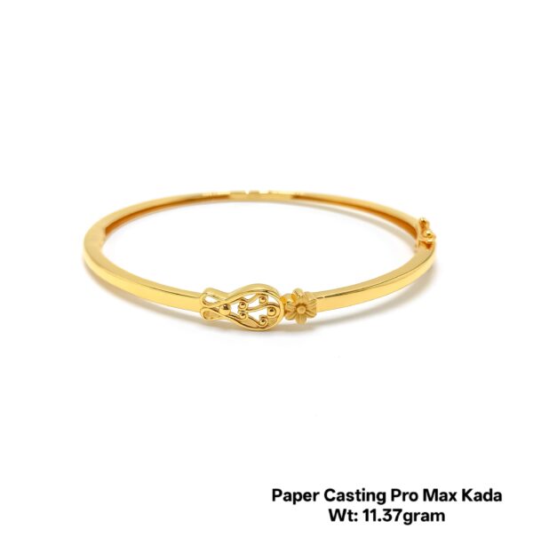 Lightweight 22KT Gold Bangle - 11.37g Paper Casting Design
