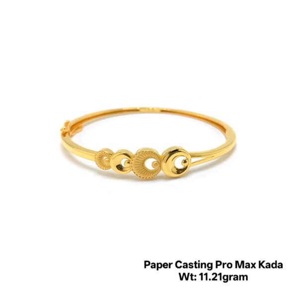 Designer 22KT Gold Kada/Bangle- Stylish Paper Casting Design (11.21 Grams)