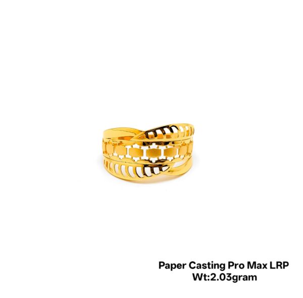 22KT Yellow Gold Floral Filigree Ring - 2.03g Lightweight Design