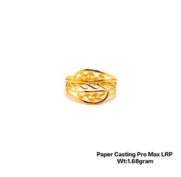 22KT Yellow Gold Floral Filigree Ring - 1.68g Lightweight Design