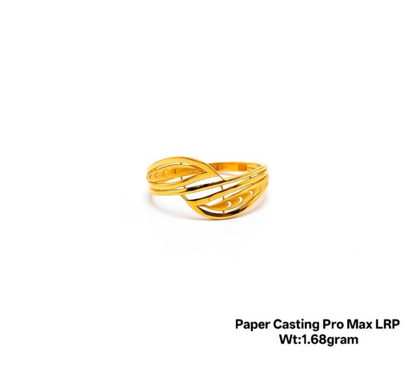 22KT Yellow Gold Floral Filigree Ring - 1.68g Lightweight Design