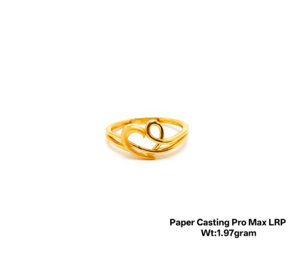 22KT Yellow Gold Floral Filigree Ring - 1.97g Lightweight Design