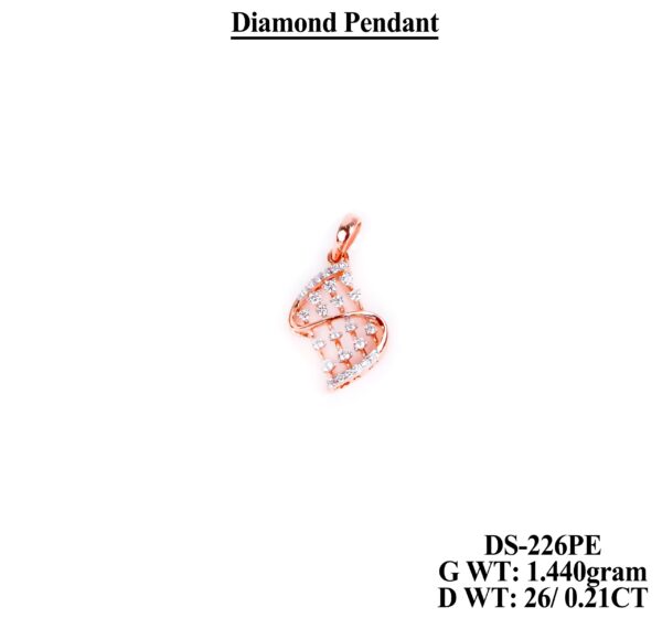 Luxury Premium Diamond Flower Pendant in 1.44g Yellow Gold