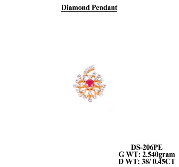 Luxury Diamond Accented Rose Gold Pendant - 2.54g Lightweight Jewelry