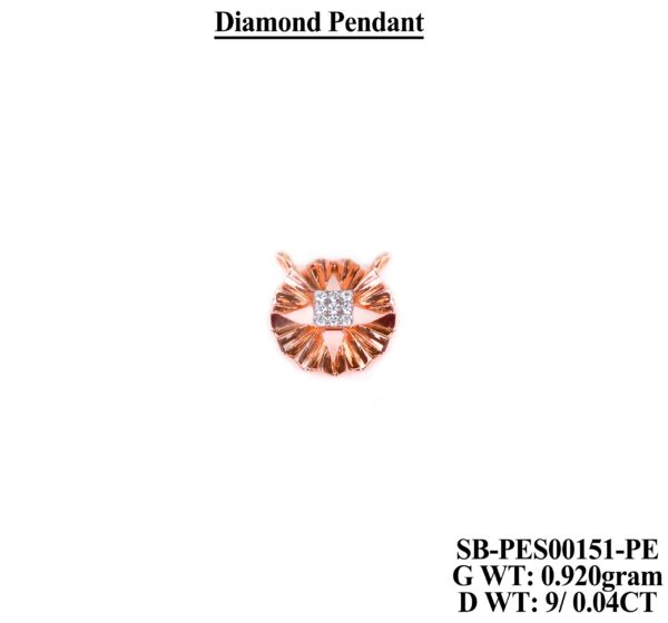 Luxury Diamond Accented Rose Gold Pendant - 0.92g Lightweight Jewelry