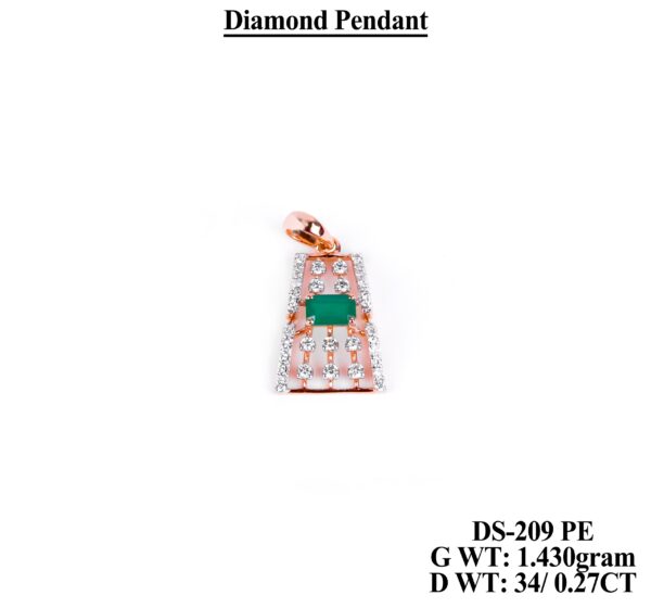 Luxury Diamond Trending design Pendant in 1.43g Rose Gold
