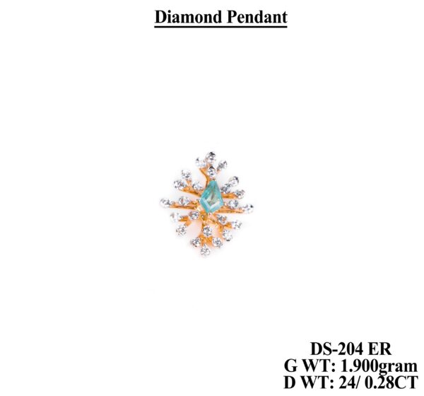 18K Rose Gold Geometric Diamond Pendant - 0.23 CT