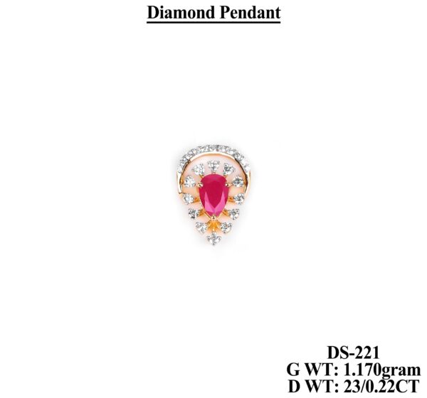 Luxury Rose Gold Pendant with 54 Brilliant Round Diamonds