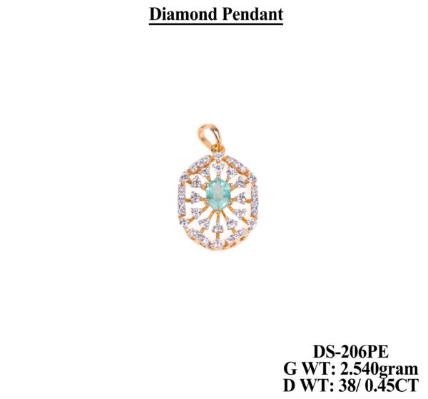 Elegant 0.45CT Floral Diamond Pendant in Rose Gold