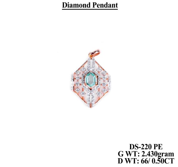 Elegant 0.50CT Floral Diamond Pendant in Rose Gold