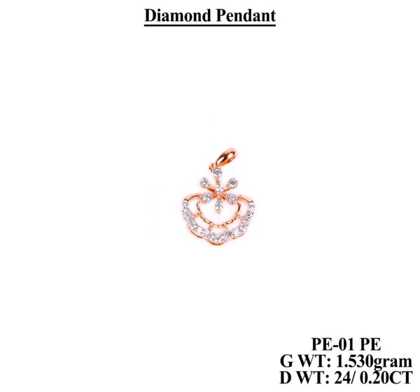 Elegant Geometric Diamond Shield Pendant - 27 Natural Diamonds