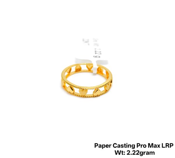 22KT Yellow Gold Floral Filigree Ring - 2.22g Lightweight Design