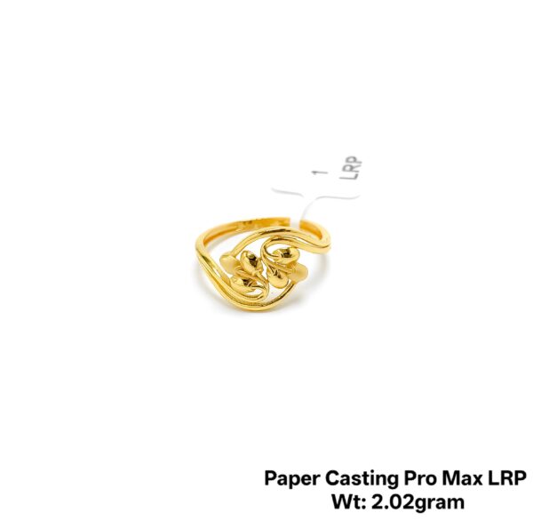22KT Yellow Gold Floral Filigree Ring - 2.02g Lightweight Design
