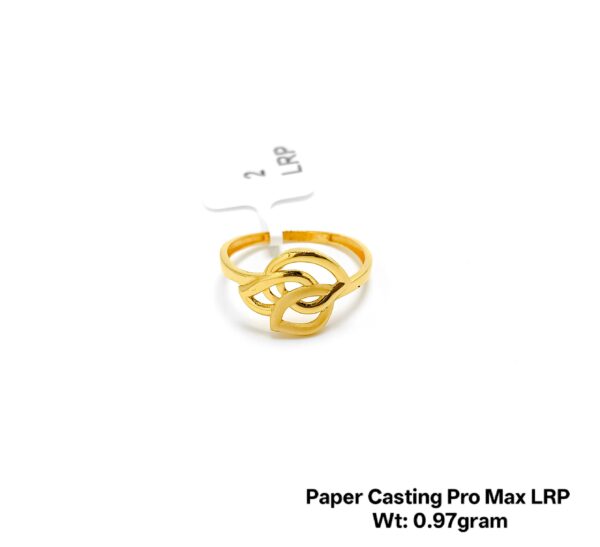 24KT Yellow Gold Floral Filigree Ring - 0.97g Lightweight Design