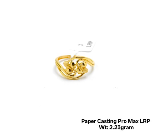 22KT Yellow Gold Floral Filigree Ring - 2.23g Lightweight Design
