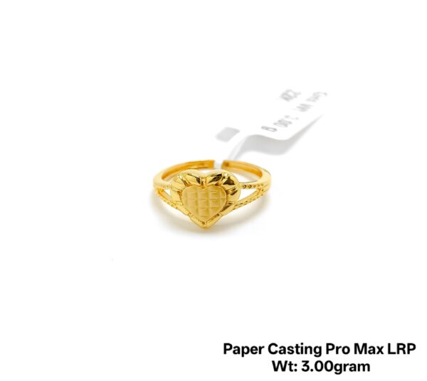 22KT Yellow Gold Floral Filigree Ring - 3.00g Lightweight Design