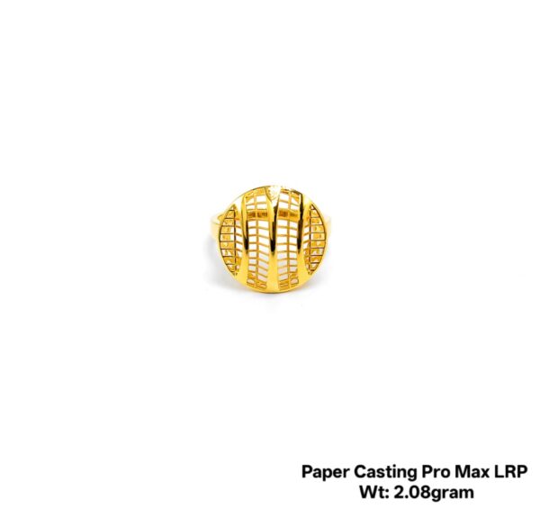 Intricate Floral Filigree Gold Ring - 2.08 Gram Paper Casting Design