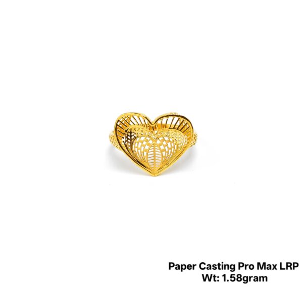 Intricate Floral Filigree Gold Ring - 1.58 Gram Paper Casting Design