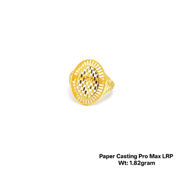 Intricate Floral Filigree Gold Ring - 1.82 Gram Paper Casting Design