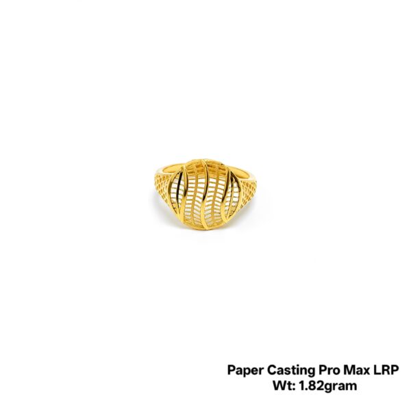 Intricate Floral Filigree Gold Ring - 1.82 Gram Paper Casting Design