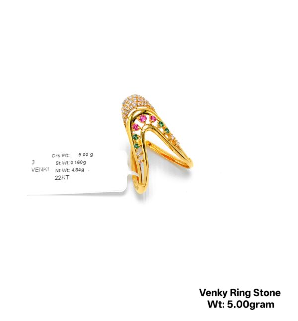 Luxurious Venky Designer Gold Ring - 5.00 Gram Weight