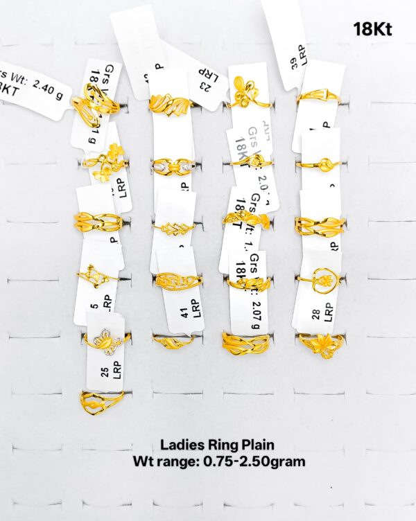 22KT Gold Lightweight Floral & Filigree Paper Casting Rings (0.75-2.50g)
