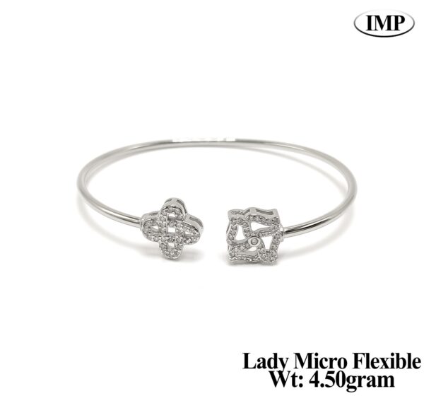 925 Silver Minimalist Lady Micro Flexible kada - 4.5 grms