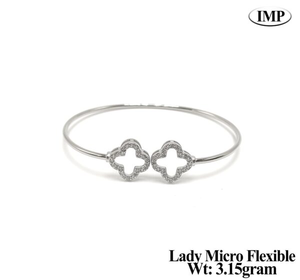 925 Silver Minimalist Lady Micro Flexible kada - 3 grms