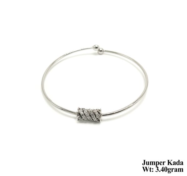 Modern 925 Silver Jumper Kada for Women- Lightweight 3.40g