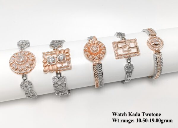 Elegant Luxury 925 silver Two-Tone Kada Collection - 10.5g to 15.7g Range