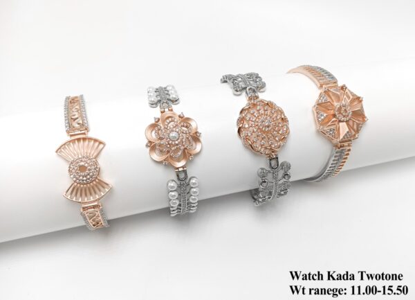 Elegant Luxury 925 silver Two-Tone Kada Collection - 10.5g to 15.7g Range