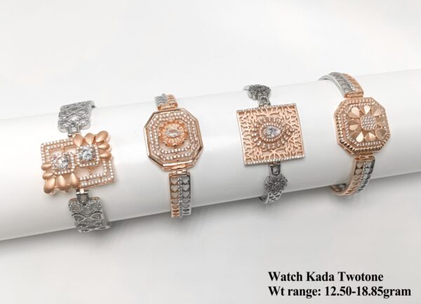 Elegant Luxury 925 silver Two-Tone Kada Collection - 10.5g to 15.7g Range