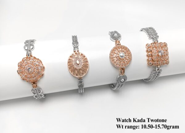 Elegant Luxury Two-Tone Kada Collection - 10.5g to 15.7g Range