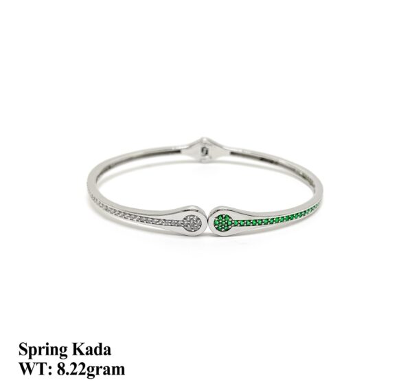 Elegant 8.00 Gram 925 Sterling Silver Spring Kada for Women
