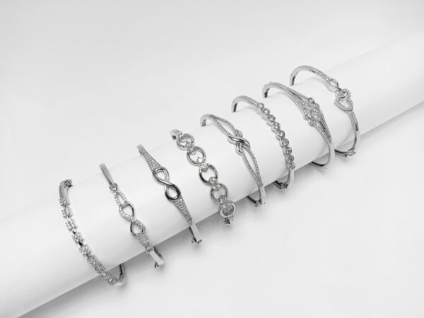 Elegant 925 Silver Infinity Kada for Women - Lightweight 6-9g