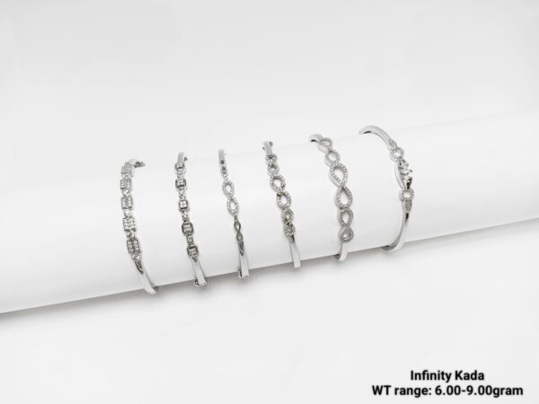 Elegant 925 Silver Infinity Kada for Women - Lightweight 6-9g