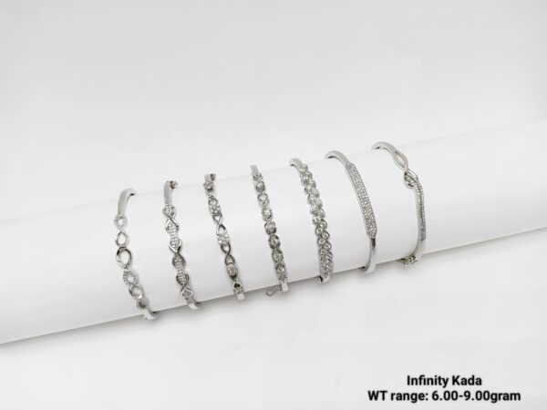 Elegant 925 Silver Infinity Kada for Women - Lightweight 6-9g