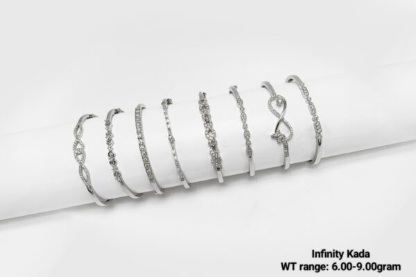 Elegant 925 Silver Infinity Kada for Women - Lightweight 6-9g