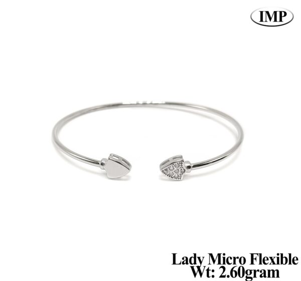 925 Silver Minimalist Lady Micro Flexible kada - 2.6 grms