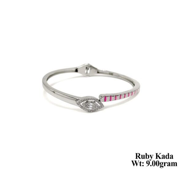 Designer 9g Spring Kada - Adjustable Silver Bracelet for Women