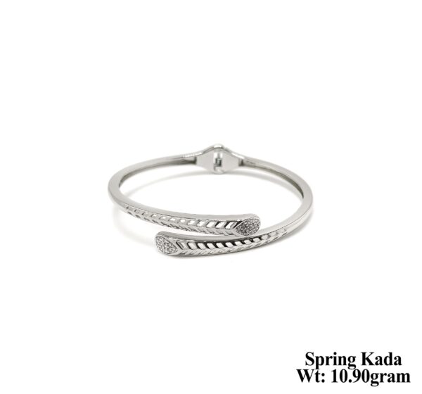 Elegant 10.00 Gram 925 Sterling Silver Spring Kada for Women
