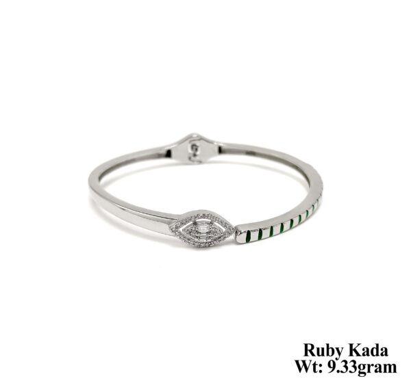 Designer 9g Spring Kada - Adjustable Silver Bracelet for Women