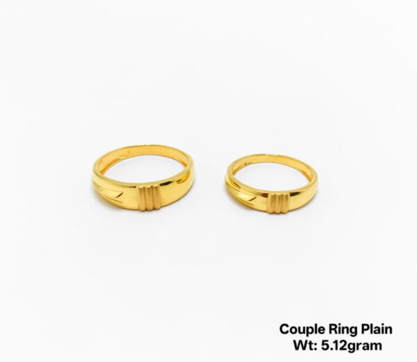 916 Hallmark 22K Yellow Gold Matching Wedding Couple Rings - 5.12g