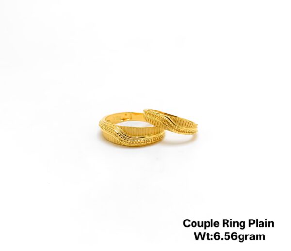22KT Yellow Gold Plain Wedding Bands for Couples - 6.56g